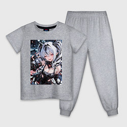 Пижама хлопковая детская Jetavie Punishing Gray Raven, цвет: меланж