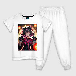 Детская пижама Девушка-кошка с мягкими лапами