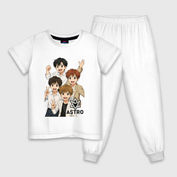 Пижама хлопковая детская Astro аниме стиль, цвет: белый