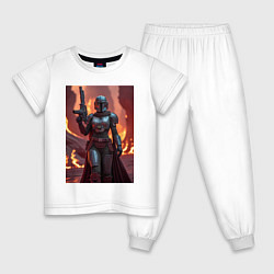 Детская пижама Девушка-Мандалорец в броне