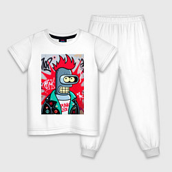 Детская пижама Бендер панк - граффити