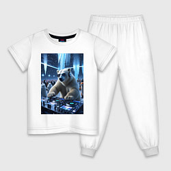 Детская пижама Медвевь Dj на тусовке в антарктиде