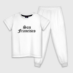 Пижама хлопковая детская San Francisco California - USA, цвет: белый