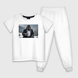 Детская пижама Горилла в костюме: зимний релакс