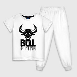 Детская пижама Черный бык с петекшей краской
