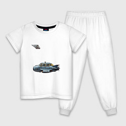 Детская пижама Летающее такси ретрофутуризм стримлайн