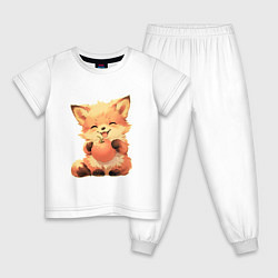 Детская пижама Счастливый лисёнок с апельсином