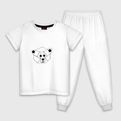 Детская пижама Геометрическая морда медведя