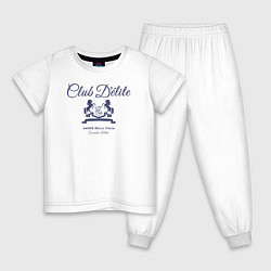 Пижама хлопковая детская Delite club, цвет: белый