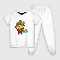 Пижама хлопковая детская Тимо Лига Легенд, цвет: белый