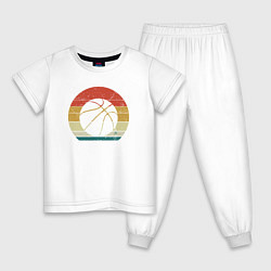 Пижама хлопковая детская Color ball, цвет: белый