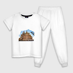 Пижама хлопковая детская Спас на крови Санкт-Петербург, цвет: белый