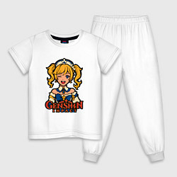 Детская пижама Поп-арт Барбары Genshin Impact