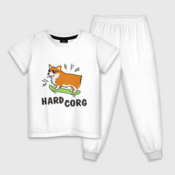 Пижама хлопковая детская Hardcorg, цвет: белый