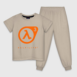 Пижама хлопковая детская Half-Life 3, цвет: миндальный