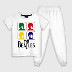 Пижама хлопковая детская The Beatles: Colors, цвет: белый