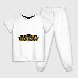 Пижама хлопковая детская League of legends, цвет: белый