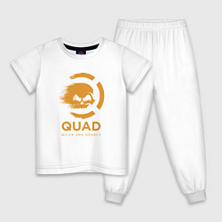 Пижама хлопковая детская QuaD: Quick and Deadly, цвет: белый