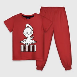 Пижама хлопковая детская Armind, цвет: красный