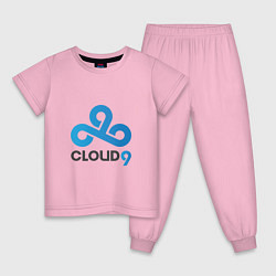 Пижама хлопковая детская Cloud9, цвет: светло-розовый