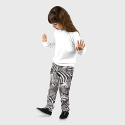 Брюки детские Стая зебр, цвет: 3D-принт — фото 2