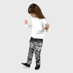 Брюки детские Серая текстура, цвет: 3D-принт — фото 2