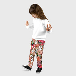 Брюки детские Корги & Цветы, цвет: 3D-принт — фото 2