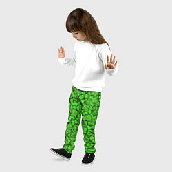 Брюки детские Зелёный клевер, цвет: 3D-принт — фото 2