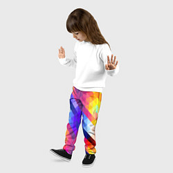 Брюки детские Пиксельная радуга, цвет: 3D-принт — фото 2