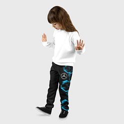 Брюки детские Mercedes Мерседес Неон, цвет: 3D-принт — фото 2