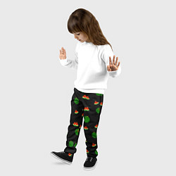 Брюки детские Арбуз на черном фоне, цвет: 3D-принт — фото 2