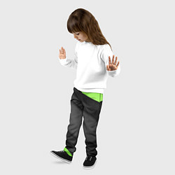 Брюки детские Green Black, цвет: 3D-принт — фото 2