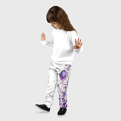 Брюки детские Фиолетовые нити, цвет: 3D-принт — фото 2