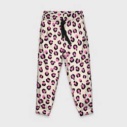 Детские брюки Леопардовый принт розовый