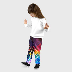 Брюки детские Цифровая радуга, цвет: 3D-принт — фото 2