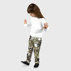 Брюки детские Камуфляж с отпечатками рук, цвет: 3D-принт — фото 2