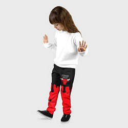 Брюки детские Chicago Bulls Чикаго Буллз Логотип, цвет: 3D-принт — фото 2
