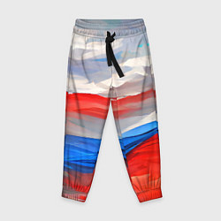 Детские брюки Флаг России в красках