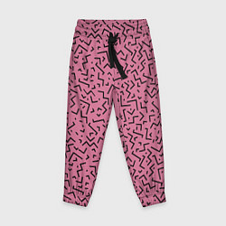 Детские брюки Минималистический паттерн на розовом фоне