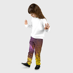 Брюки детские Неоновые фонари на шёлковой поверхности - Фиолетов, цвет: 3D-принт — фото 2