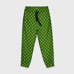 Детские брюки Зеленый узоры крестиком