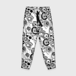 Детские брюки Black and white sport pattern