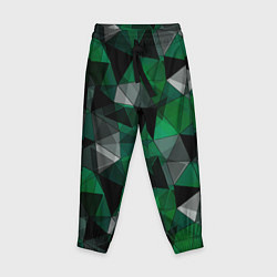 Детские брюки Зеленый, серый и черный геометрический