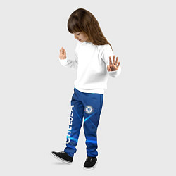 Брюки детские Chelsea Синяя абстракция, цвет: 3D-принт — фото 2