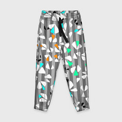 Детские брюки Abstract pattern on striped gray background