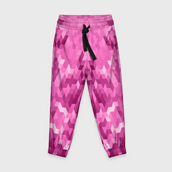 Детские брюки Яркий малиново-розовый геометрический узор