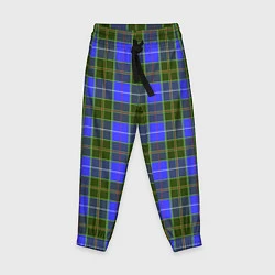 Детские брюки Ткань Шотландка сине-зелёная