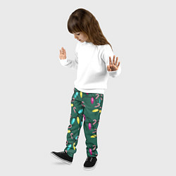 Брюки детские Новогодняя гирлянда зеленая, цвет: 3D-принт — фото 2