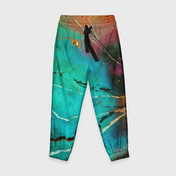 Брюки детские Светло-зелёный туман, краски и тени, цвет: 3D-принт