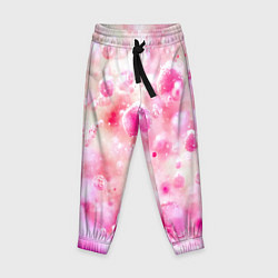 Брюки детские Розовое множество красок и пузырей, цвет: 3D-принт